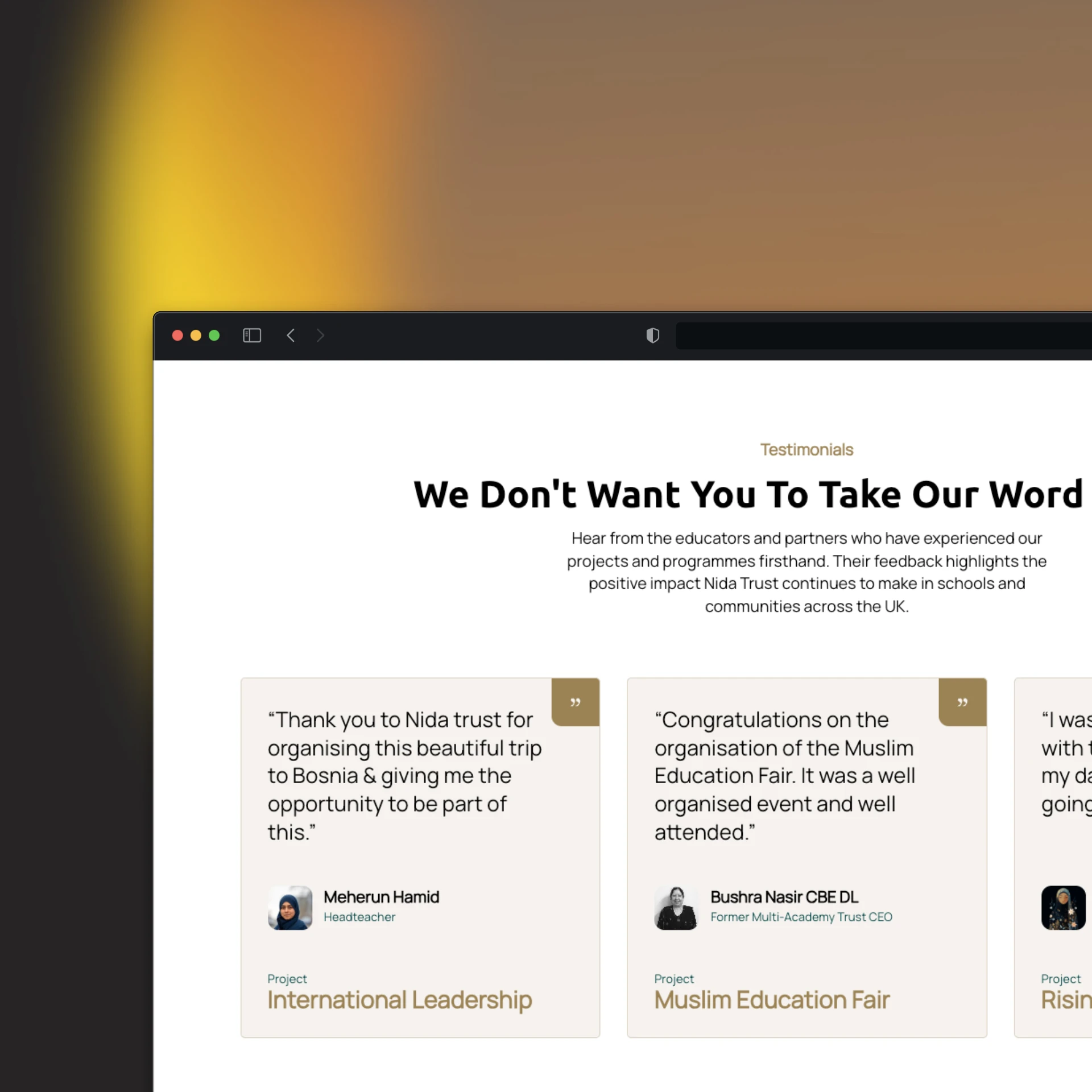 A custom build shown on desktop and mobile