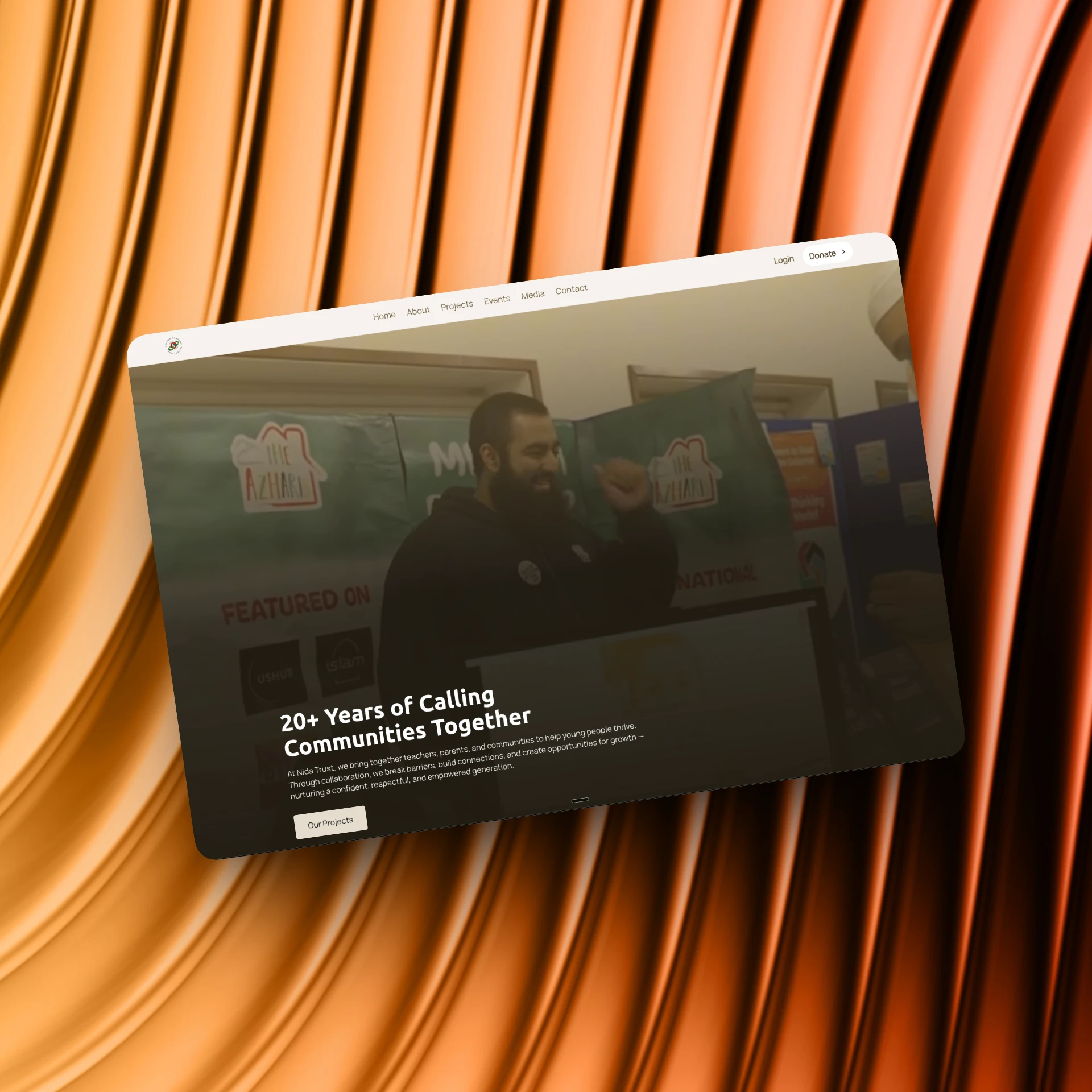 A custom build shown on desktop and mobile