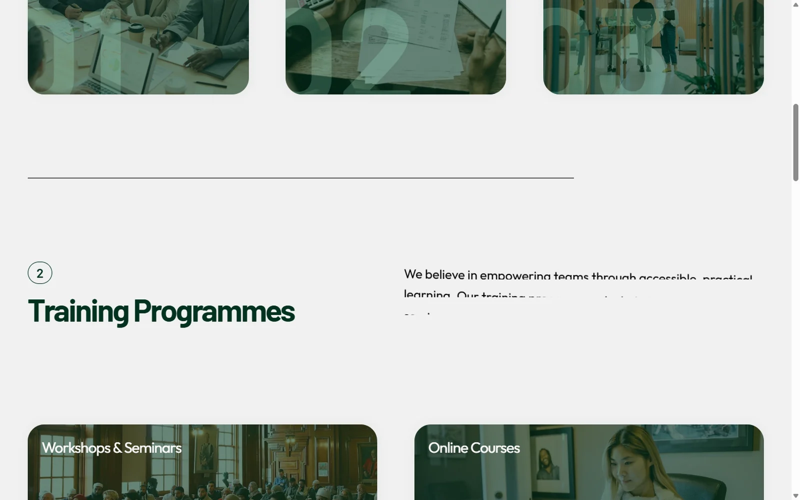 Beyond Growth — the services page