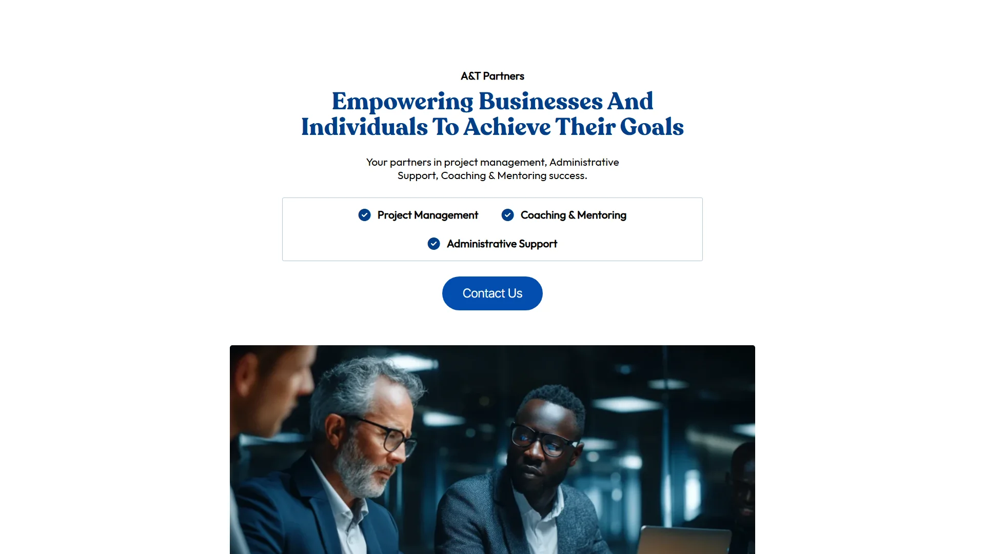 The A and T Partners website