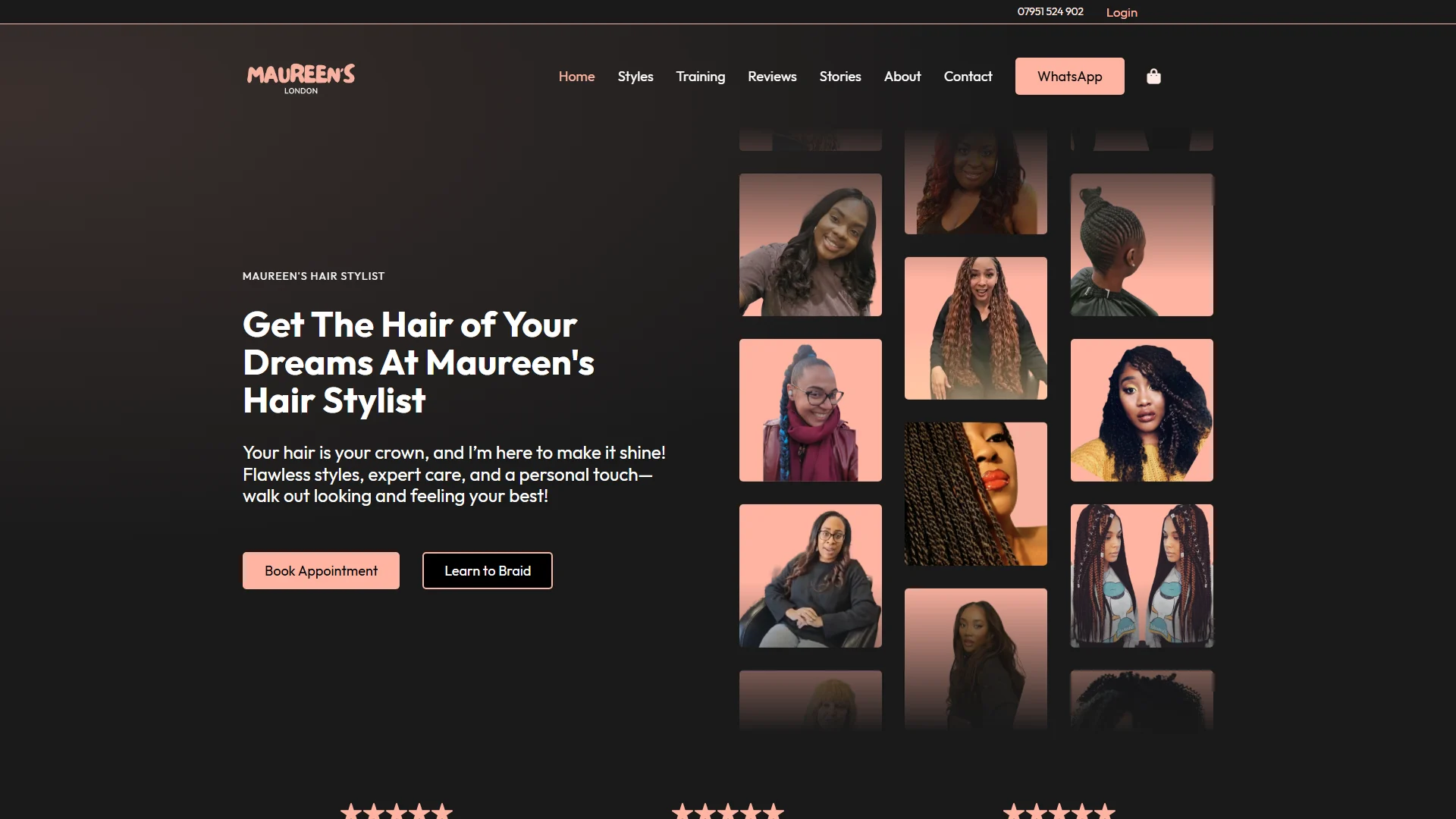 The Maureen’s London website