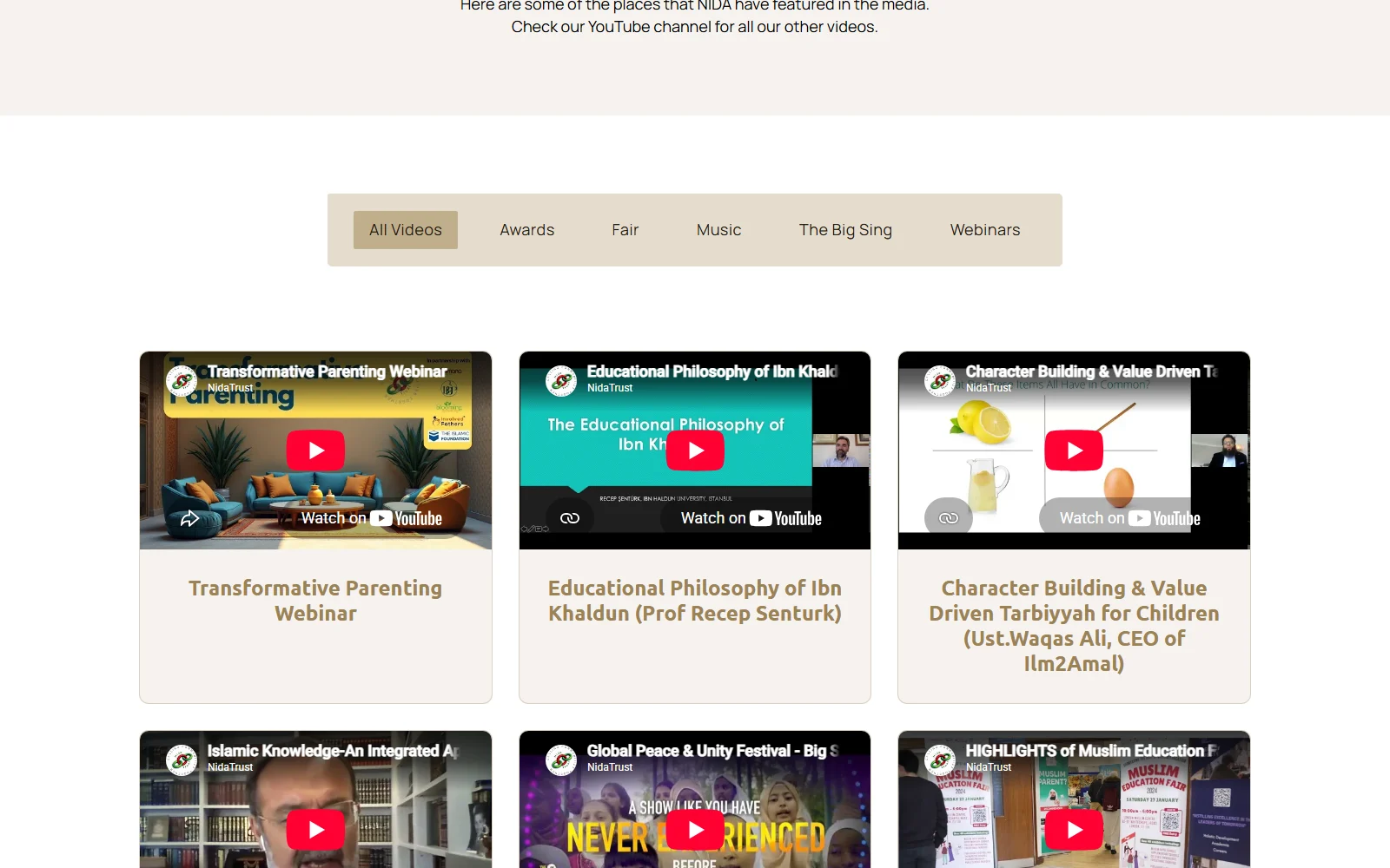 Their talks, on their own site