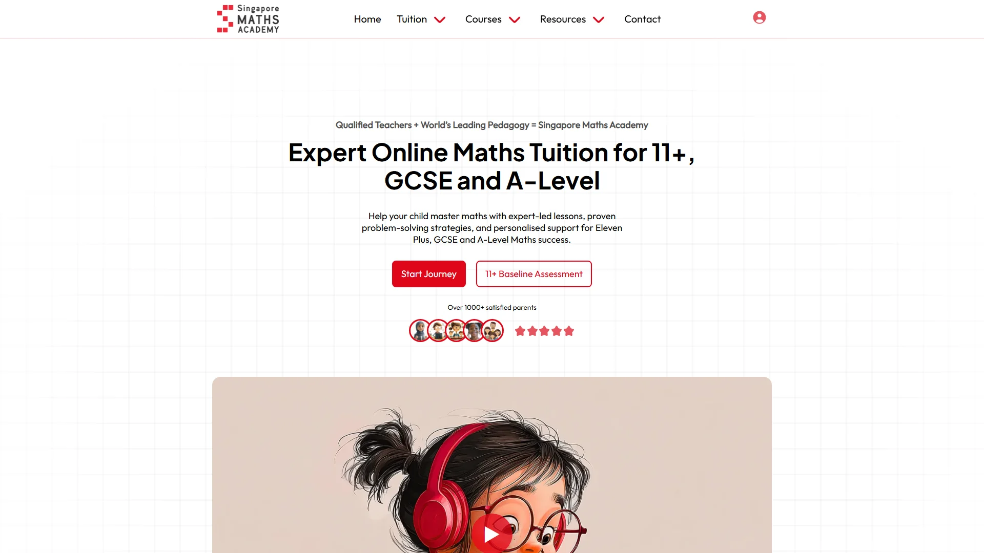 The Singapore Maths Academy website