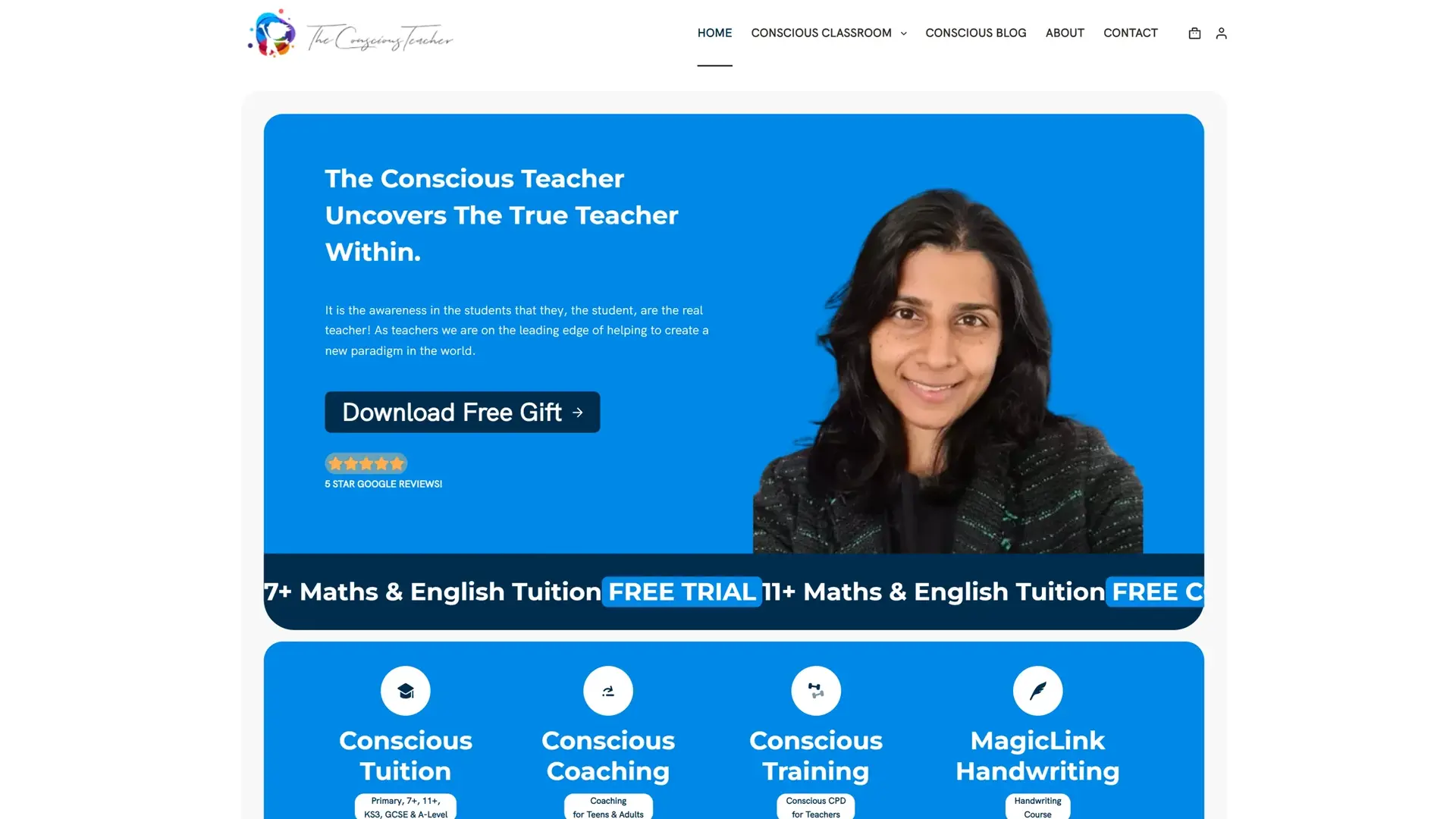 The The Conscious Teacher website